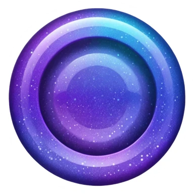 Glitter purple and cian inner circle sticker