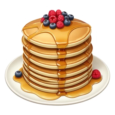 pancakes with syrup and berries  sticker