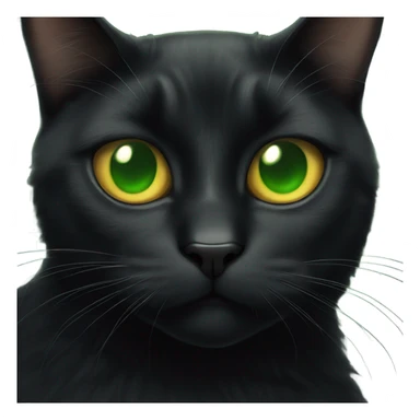 black cat with round golden green eyes smoking a cigarette looking devious sticker