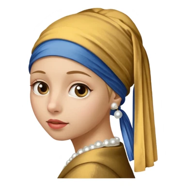 Girl with a Pearl Earring painting sticker
