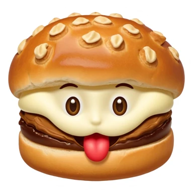 Une pain au chocolat qui rigole sticker