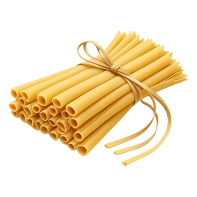 A bundle of long, uncooked pasta like spaghetti or linguine — straight, golden-yellow strands neatly grouped together, symbolizing traditional Italian cuisine sticker