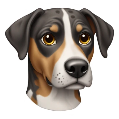 catahoula dog with black and brown trim sticker