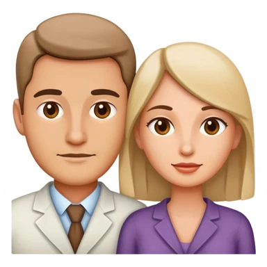 husband and wife glued togetger sticker