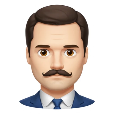 henry cavill with mustache sticker