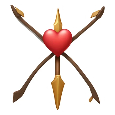 bow with heart arrow sticker