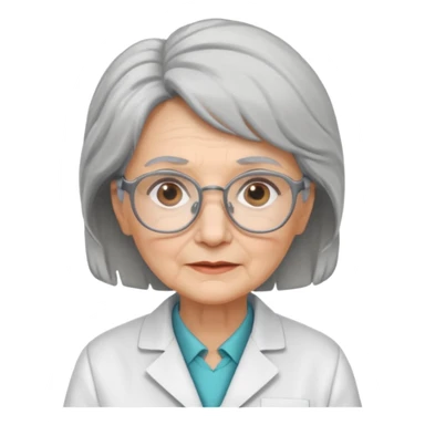 scientist professor old woman sticker