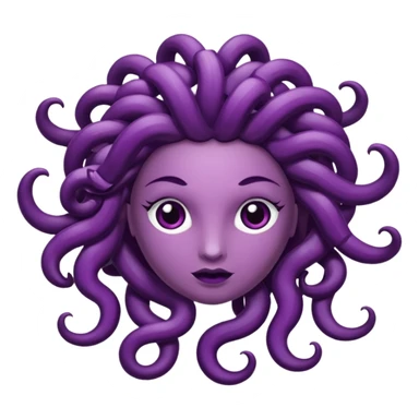 Hazme una medusa con piel de uva morada sticker
