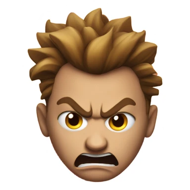 very angry emoji burning in flames sticker