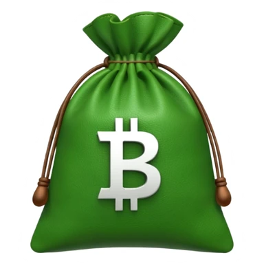 money bag with indian rupeee symbol sticker