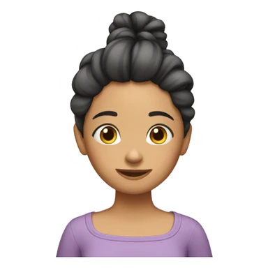 A girl putting hair up for bedtime sticker