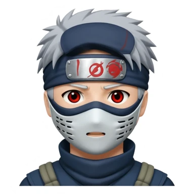 Kakashi hatake in sharingan eyes amsk sticker