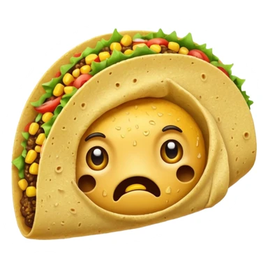 Devastated crying taco sticker
