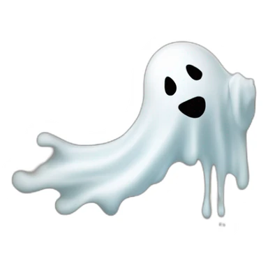 ghost appearing through wall ejecting a white milky substance forward sticker