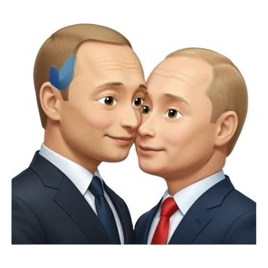 putin kiss zelensky sticker