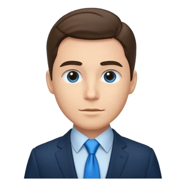 guy with suit and blue tie sticker