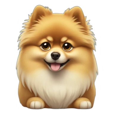 Sad pomeranian asks for money  sticker