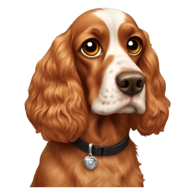 three eyed ginger cocker spaniel sticker