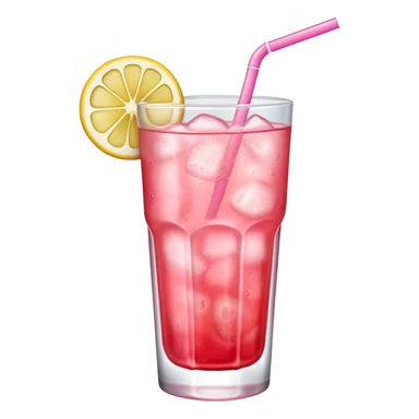 Ice cold glass of strawberry lemonade sticker