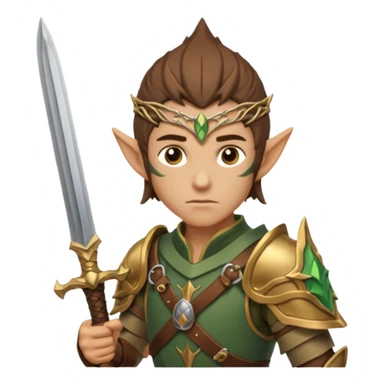 ESO male wood elf warrior sticker
