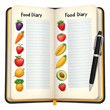 crea immagini diun diario alimentare sticker