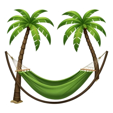 palm tree with hammock in Volcano Island sticker