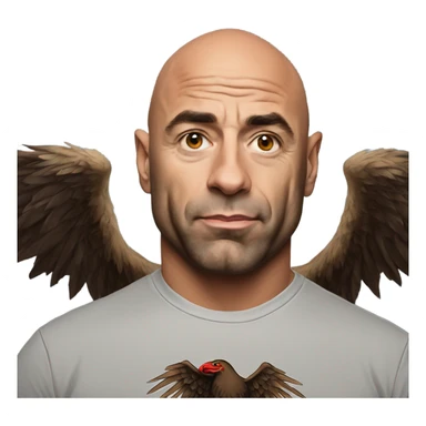 Joe Rogan wearing Albanian eagle shirt sticker