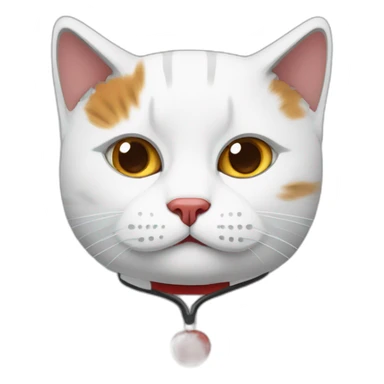 white-red british cat psychiatrist sticker