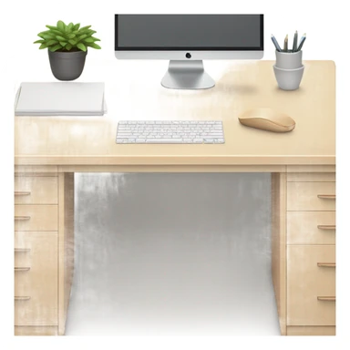 minimalist-clean-work-desk-with-white-wood-colorway-front-view sticker