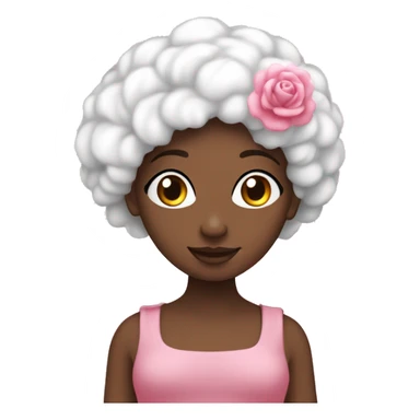 Afrodite com uma rosa em uma de suas mãos e na outra mão um cisne branco sticker