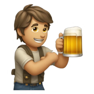 Chat qui boit une biere sticker