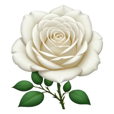 white rose, without green leaves, just flower sticker