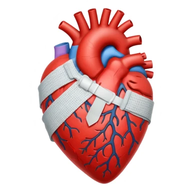 Anatomical heart with bandage  sticker