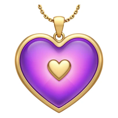 A very beautiful and aesthetic pink and gold heart pendant with a little I love you engraved on it. The style would be iOS. It has a purple glow around it. And it would look otherworldly and etherial. sticker