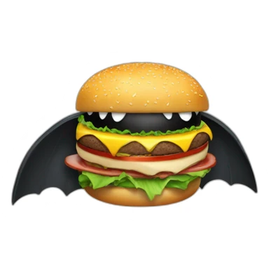 Batman mange un hamburger sticker