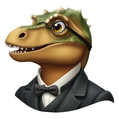 dinosaur in pince-nez sticker