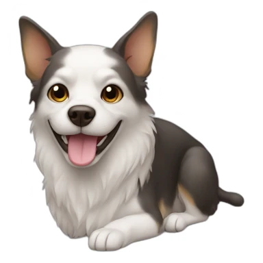 Chat sur chien avec souris sticker