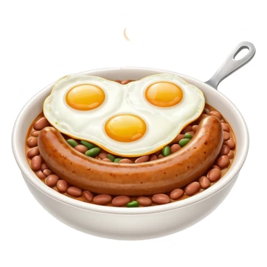 English Breakfast: Sausage and beans bowl















 sticker