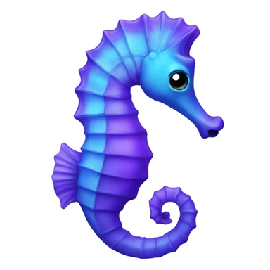 Purple-blue seahorse sticker
