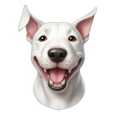 happy bull terrier sticker
