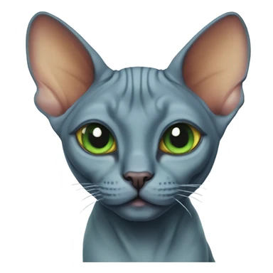 blue sphynx green eyes halloween cat with pumpkins sticker