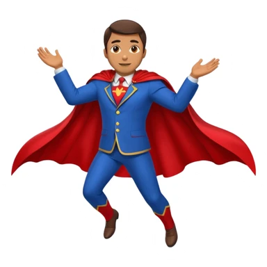 man flying in the sky sticker