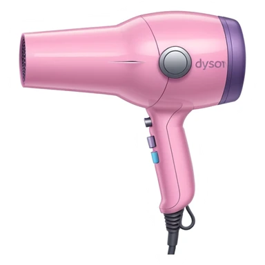 pastel pink Dyson hair dryer sticker