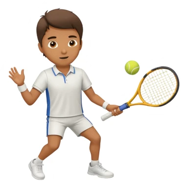 man playing tennis sticker