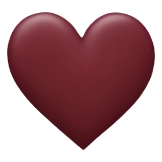 Maroon color heart emoji sticker