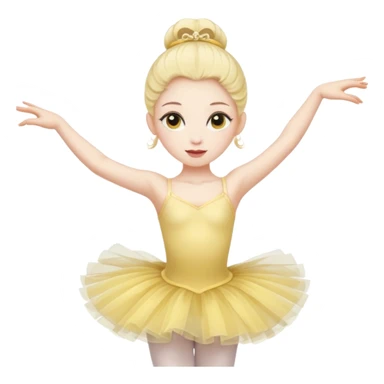Ballerina with yellow face sticker