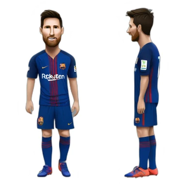 Messi qui embrasse Ronaldo sticker