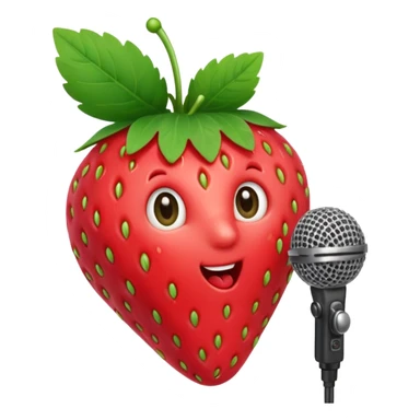 strawberry be hand the mic sticker