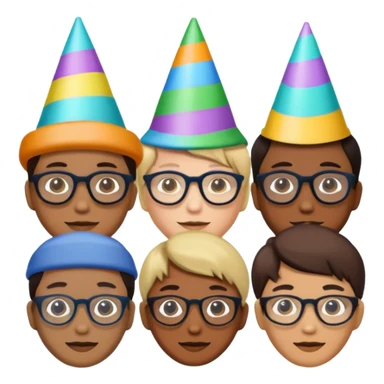 pand with party hats and opticals sticker