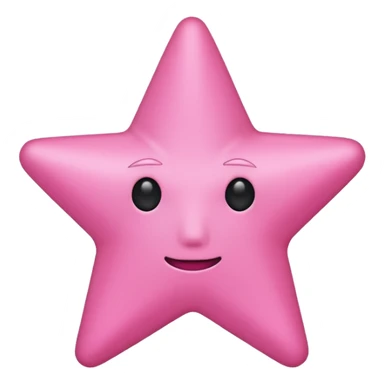 Pink star without a face sticker
